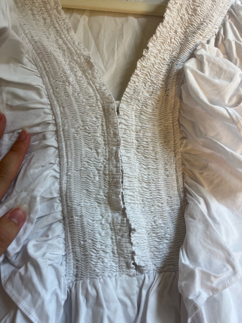 Lulu’s In A Ruffle White Ruffled Hook and Eye Top - Picture 6 of 7